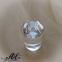 Сребърни обеци "Листа" - E-1036